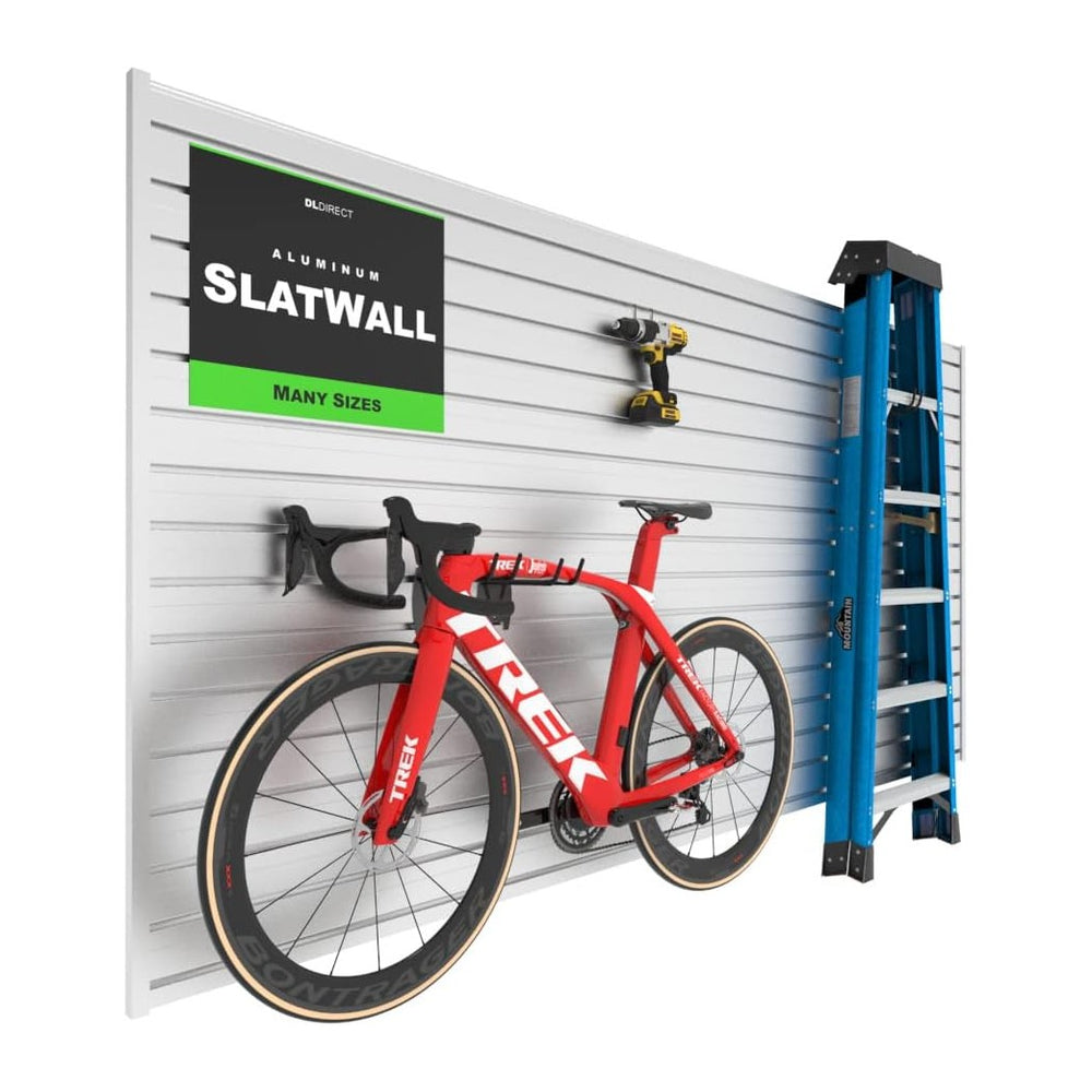 DLDIRECT Slatwall Panel Garage Wall Organizer Heavy Duty Mounted Aluminum Sla...