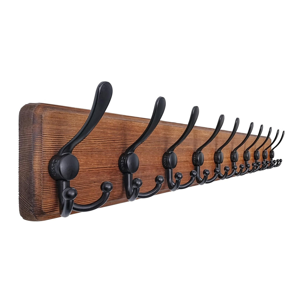 Dseap Coat Rack Wall - Heavy-Duty 38-1/4" Long, with Reinforced 10 Custo...