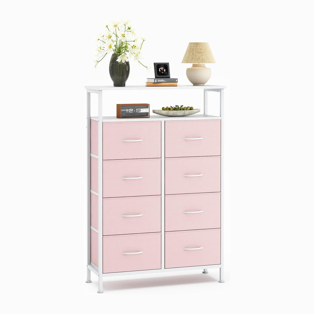 DUMOS Tall 8 Drawer Dresser for Bedroom, Storage Chest of Drawers Cabinet