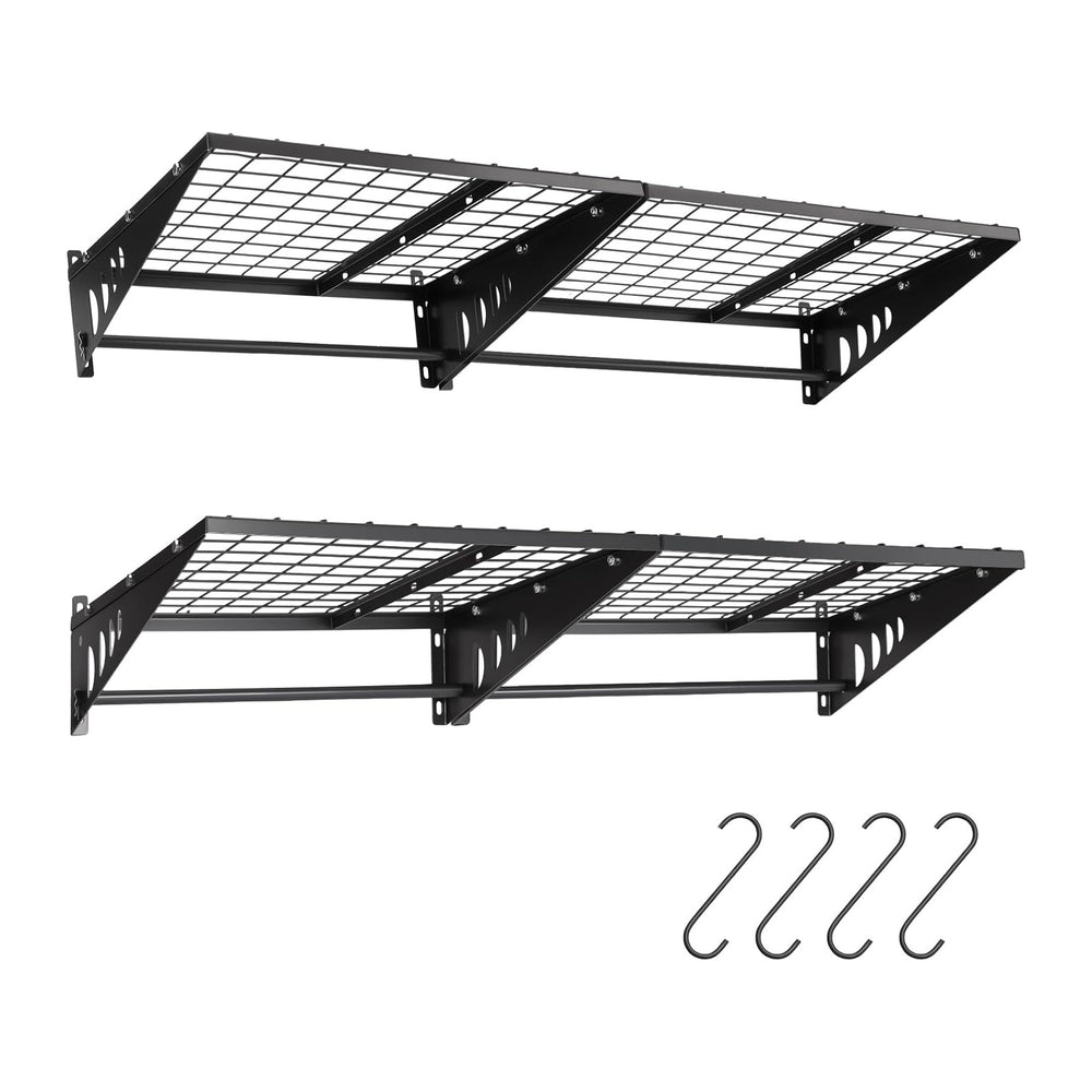 ENJOYWOOD Garage Shelving 2x2ft 4-Pack Wall Mounted Storage Rack