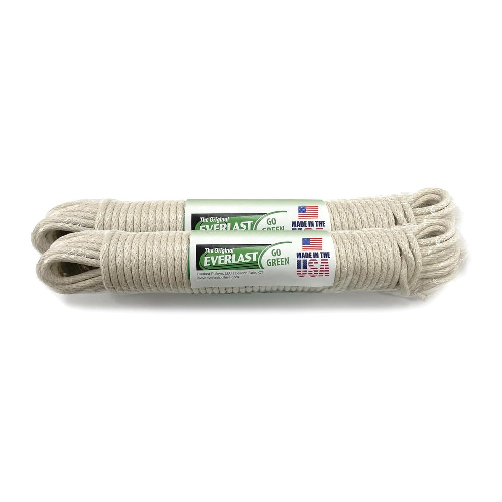 EVERLAST Cotton Clothesline (200 Feet, 1/4-Inch Diameter) | Continuous Clothe...