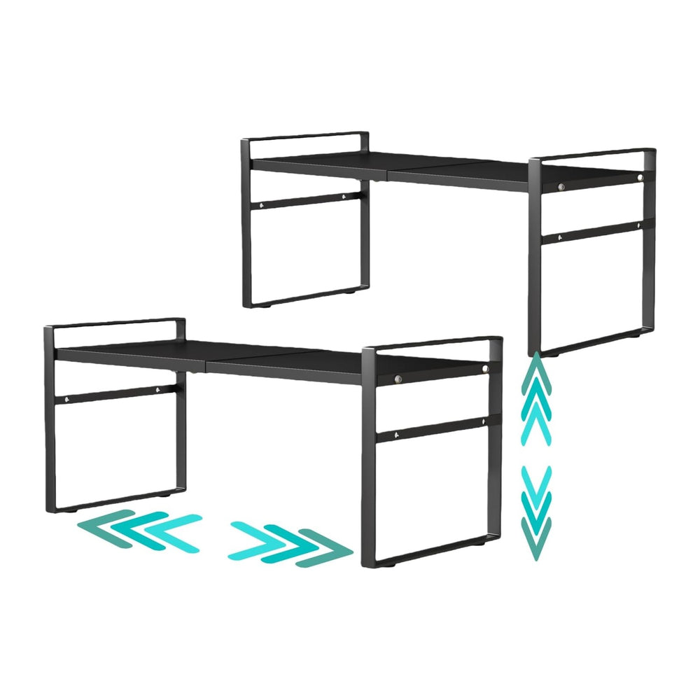 Expandable Cabinet Shelf Organizer Riser for Kitchen Pantry Cupboard Under Si...