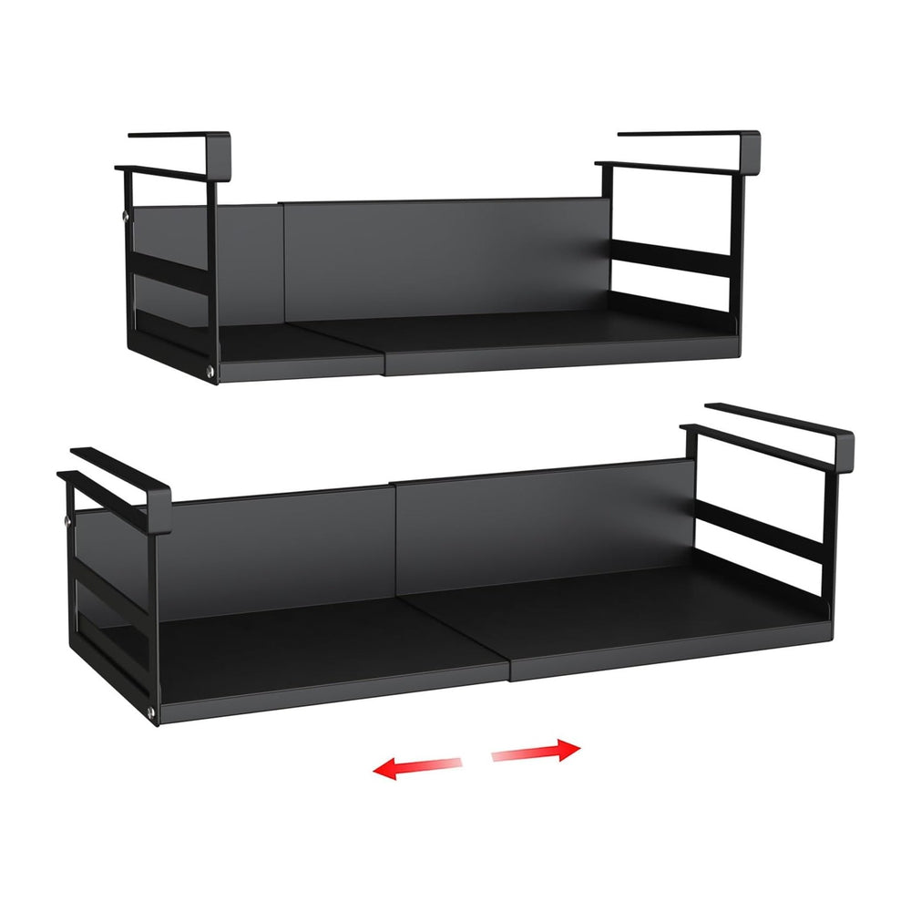 Expandable Under Cabinet Shelf Organizer with 0.94-Inch Thick Clips, Heavy Du...