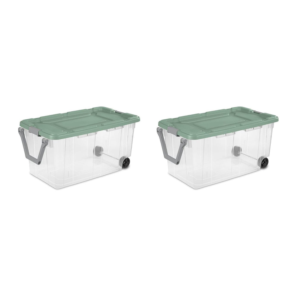 Extra Large Storage Bin, 40 Gallon Wheeled Plastic Storage Container with Han...