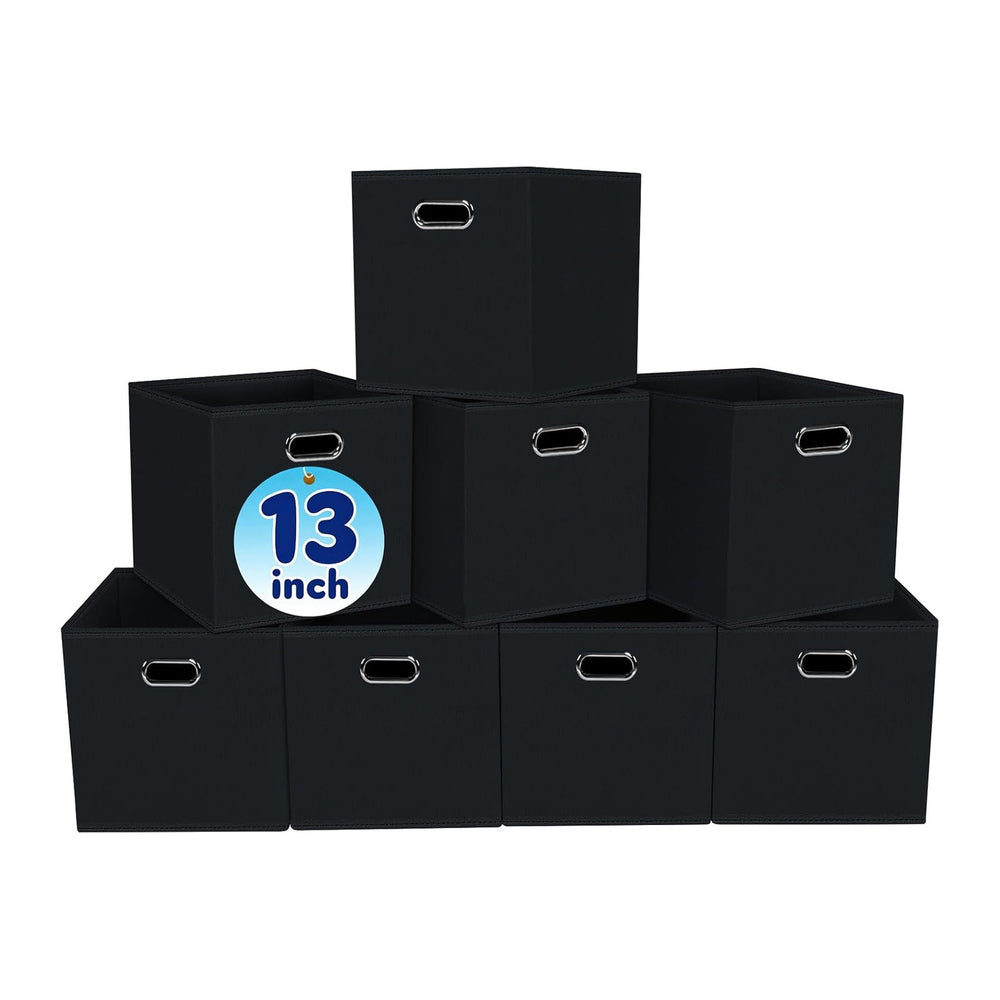 Fabric Cubby Storage Bins,13x13x13 Inches ,Cube Organizer Bin Foldable Storag...