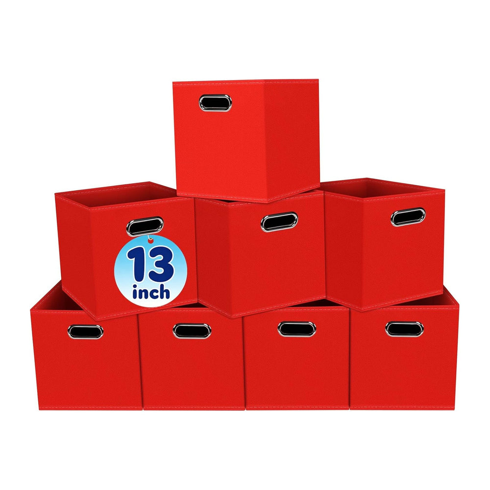Fabric Cubby Storage Bins,13x13x13 Inches,Cube Organizer Bin Foldable Storage...