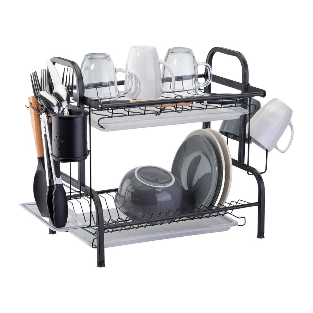 Farenheit Stainless Steel 2-Tier Side Sink Dish Drying Rack for Kitchen Count...