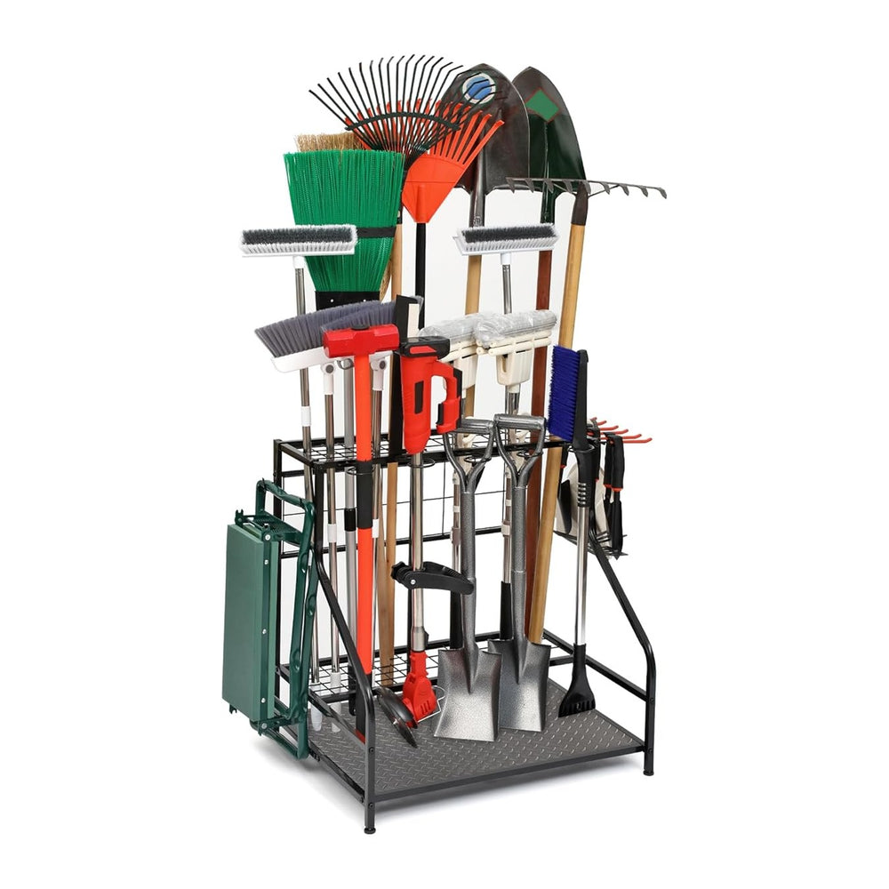 Garden Tool Organizer for Garage, Garden Tool Rack, Yard Tool Holder for Garage