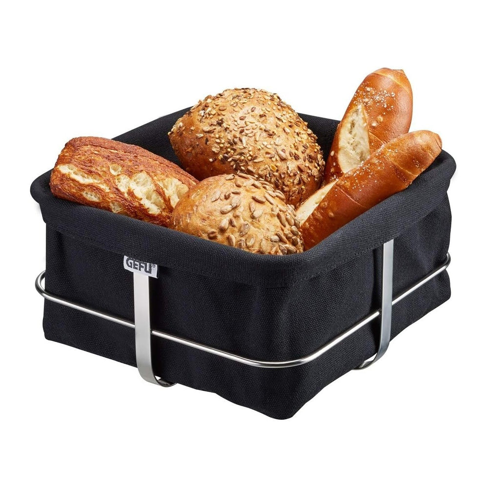 GEFU Bread Basket Square with Black Liner