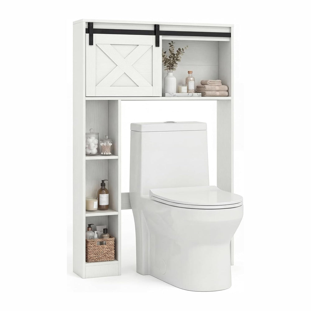 GIANTEX Over The Toilet Storage Cabinet - Freestanding Bathroom Organizer wit...