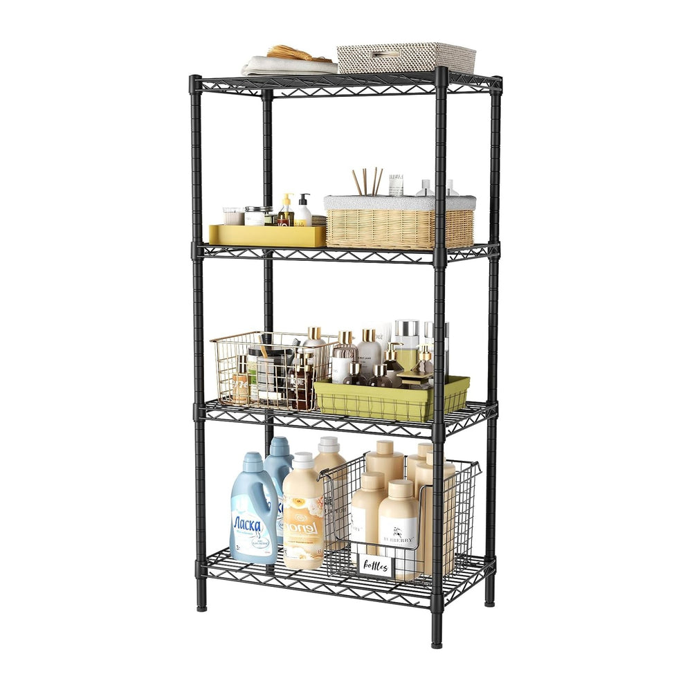 Golpart 4Tier Adjustable Storage Shelves Metal Wire Shelving Standing Shelf