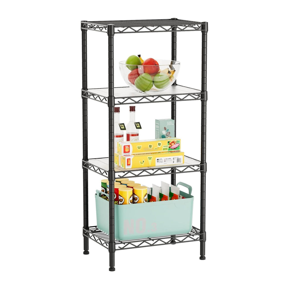 Golpart 4Tier Adjustable Storage Shelves Metal Wire Shelving Standing Shelf