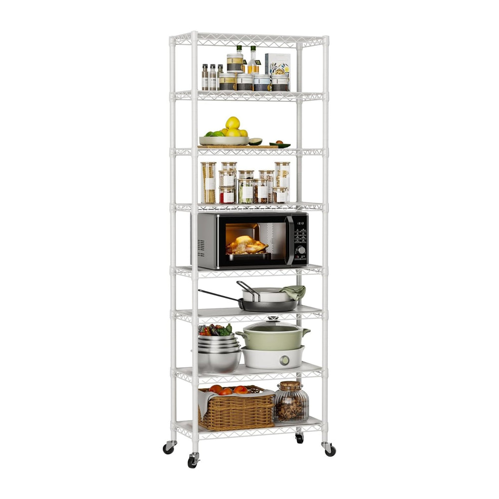 Golpart 8Tier Adjustable Storage Shelves Metal Wire Shelving Standing Shelf