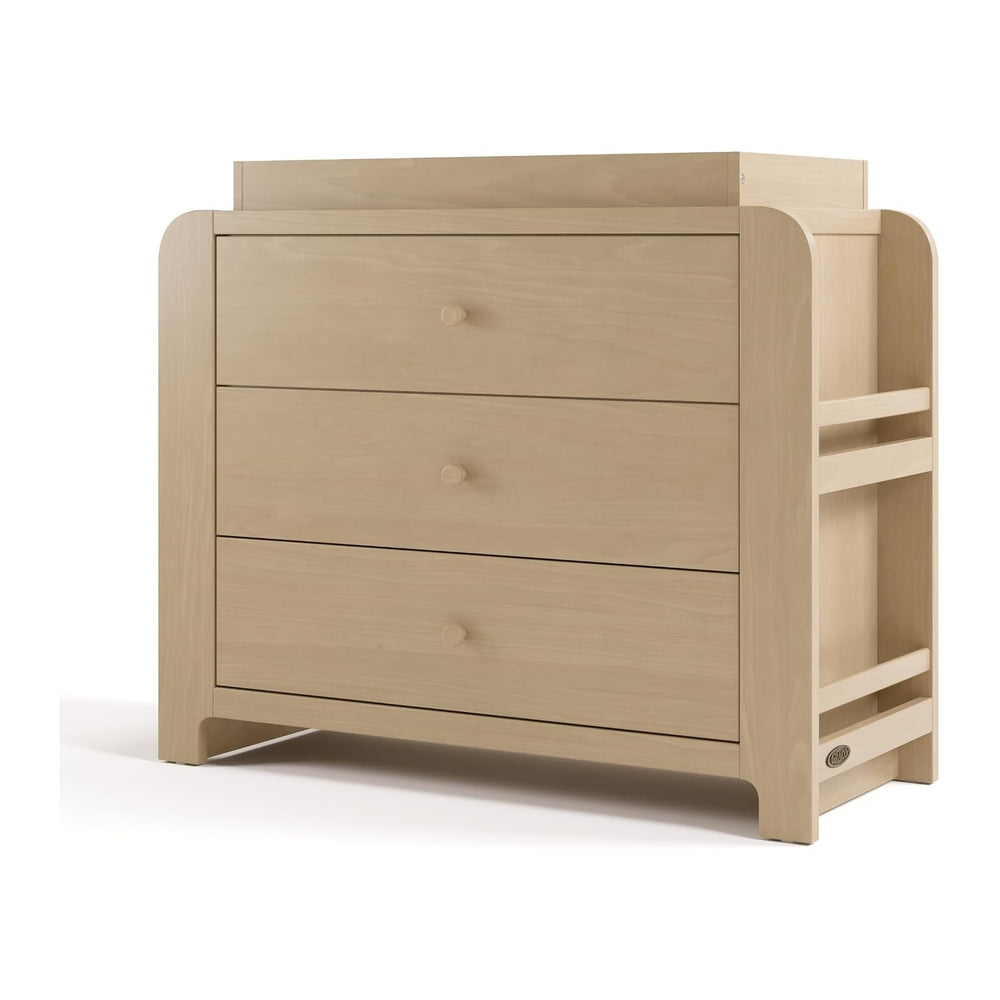 Graco Read-with-Me 3 Drawer Chest with Removable Changing Topper, Driftwood