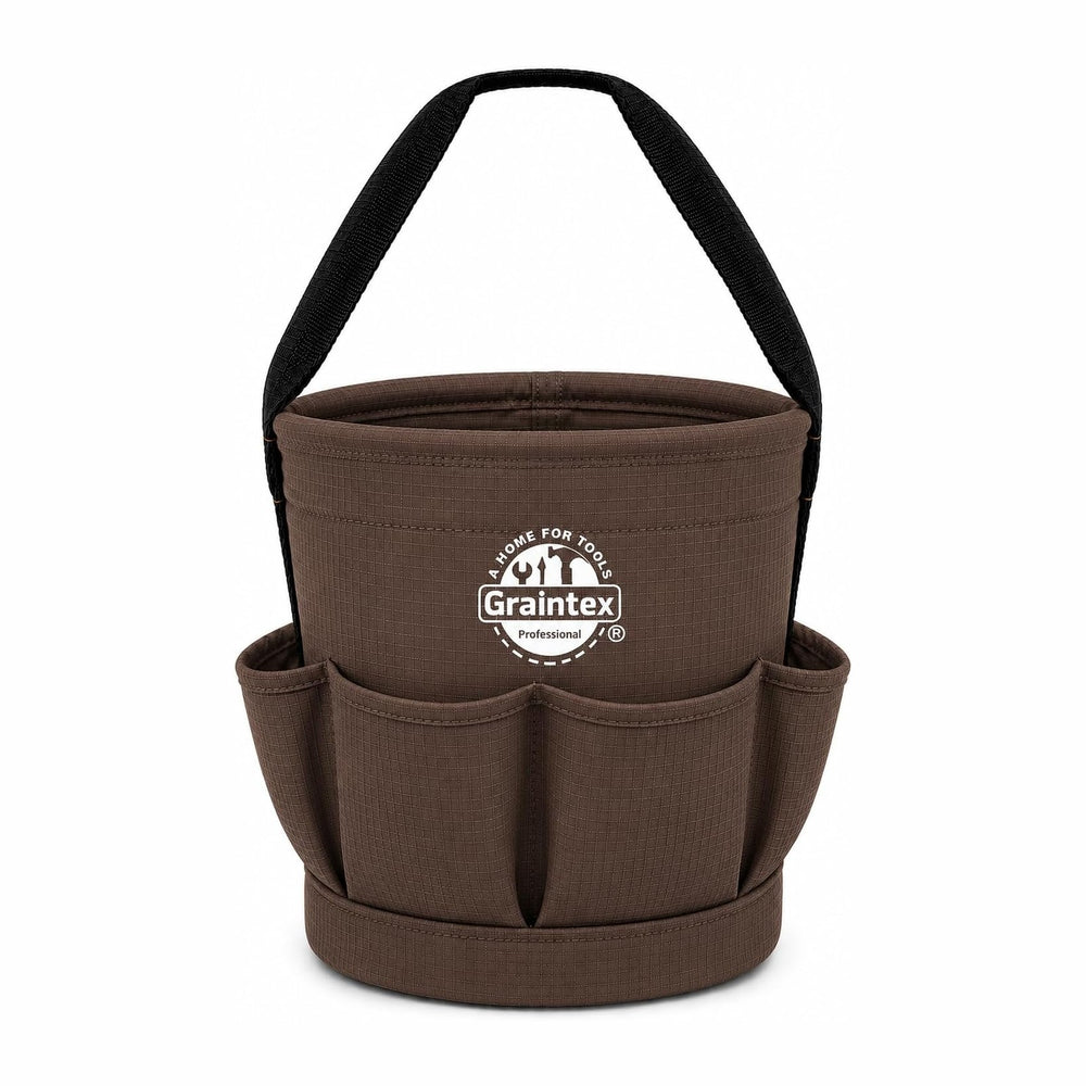 Graintex Tapered Canvas Bucket 12"x10"x15", Utility Tool Bucke...