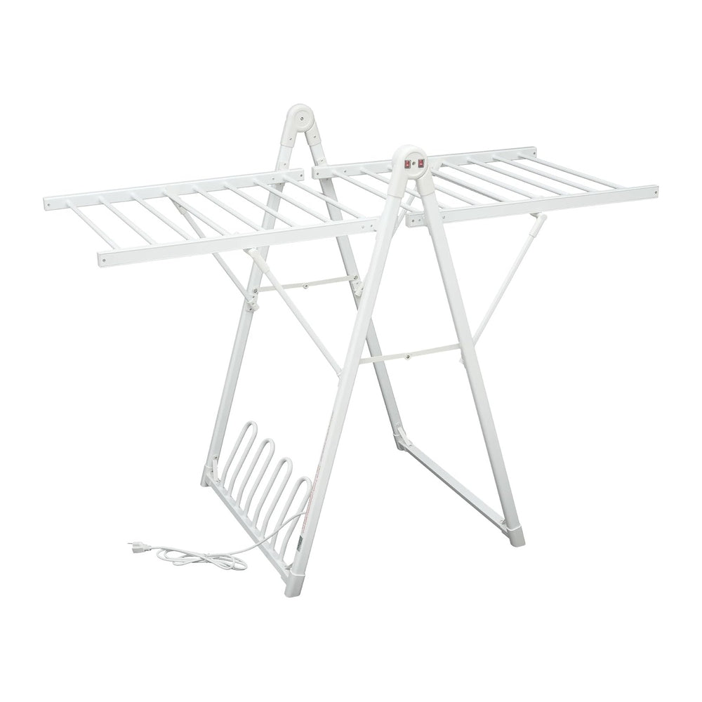 Heating Clothes Drying Rack Foldable Shoes Socks White