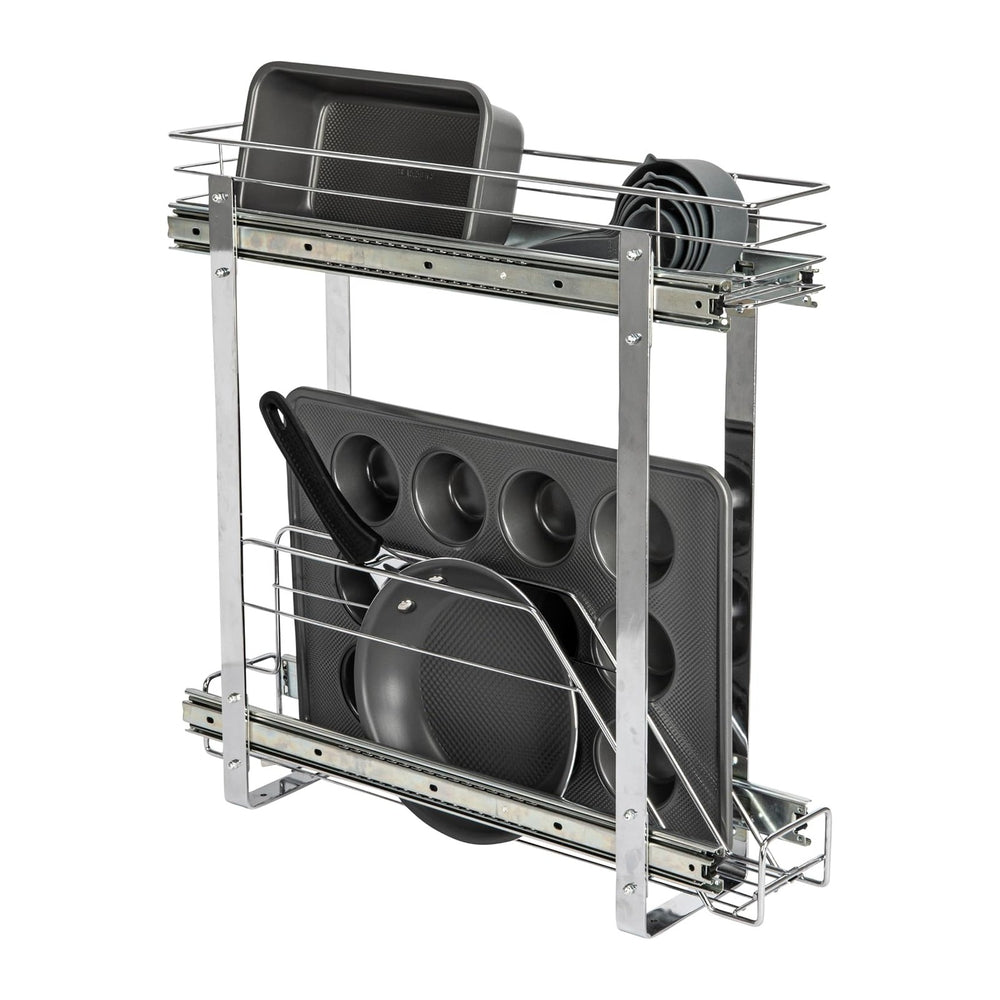 Household Essentials Glidez Multipurpose Chrome-Plated Steel Pull-Out/Slide-O...