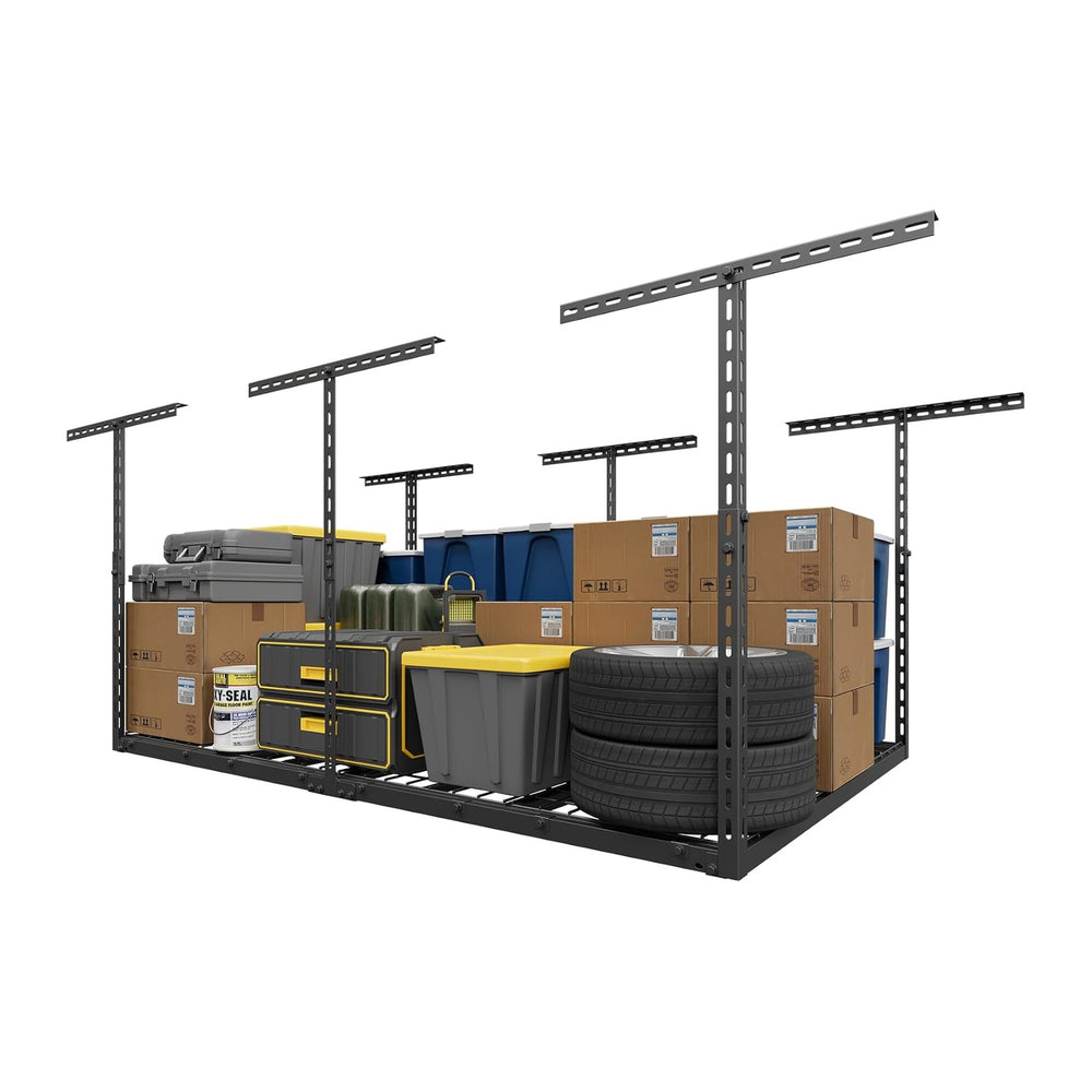 Jusgym 4X6FT Overhead Garage Storage Rack, 26"-40" Height Adjustabl...