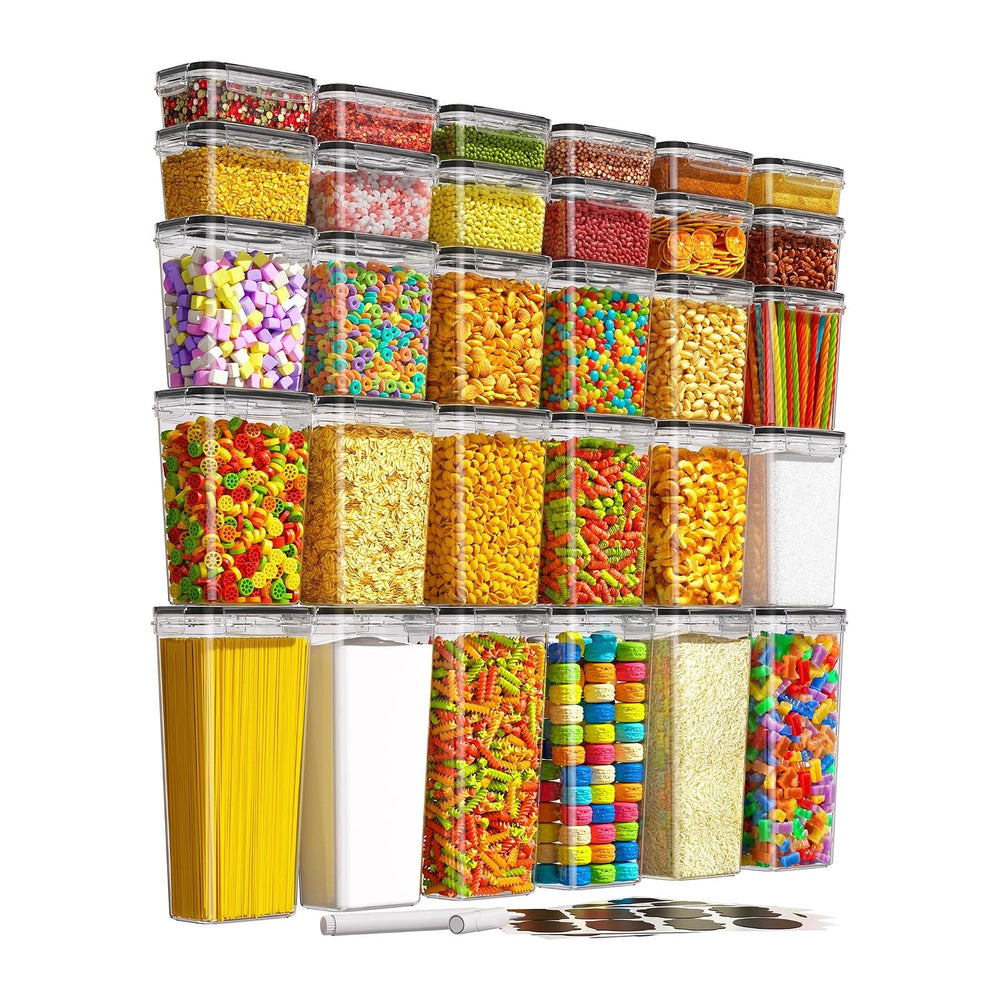 KEMETHY 30 PCS Airtight Food Storage Containers with Lids, Kitchen Pantry Org...