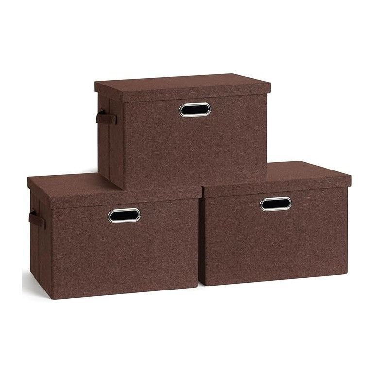 Large 17" 36 Quart Collapsible Stackable Storage Bins