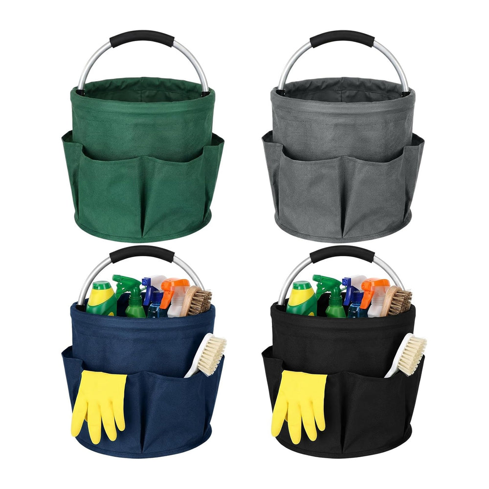 LemonRoad 4 Pack Cleaning Caddy with Handle 17L Foldable Cleaning Supplies Or...