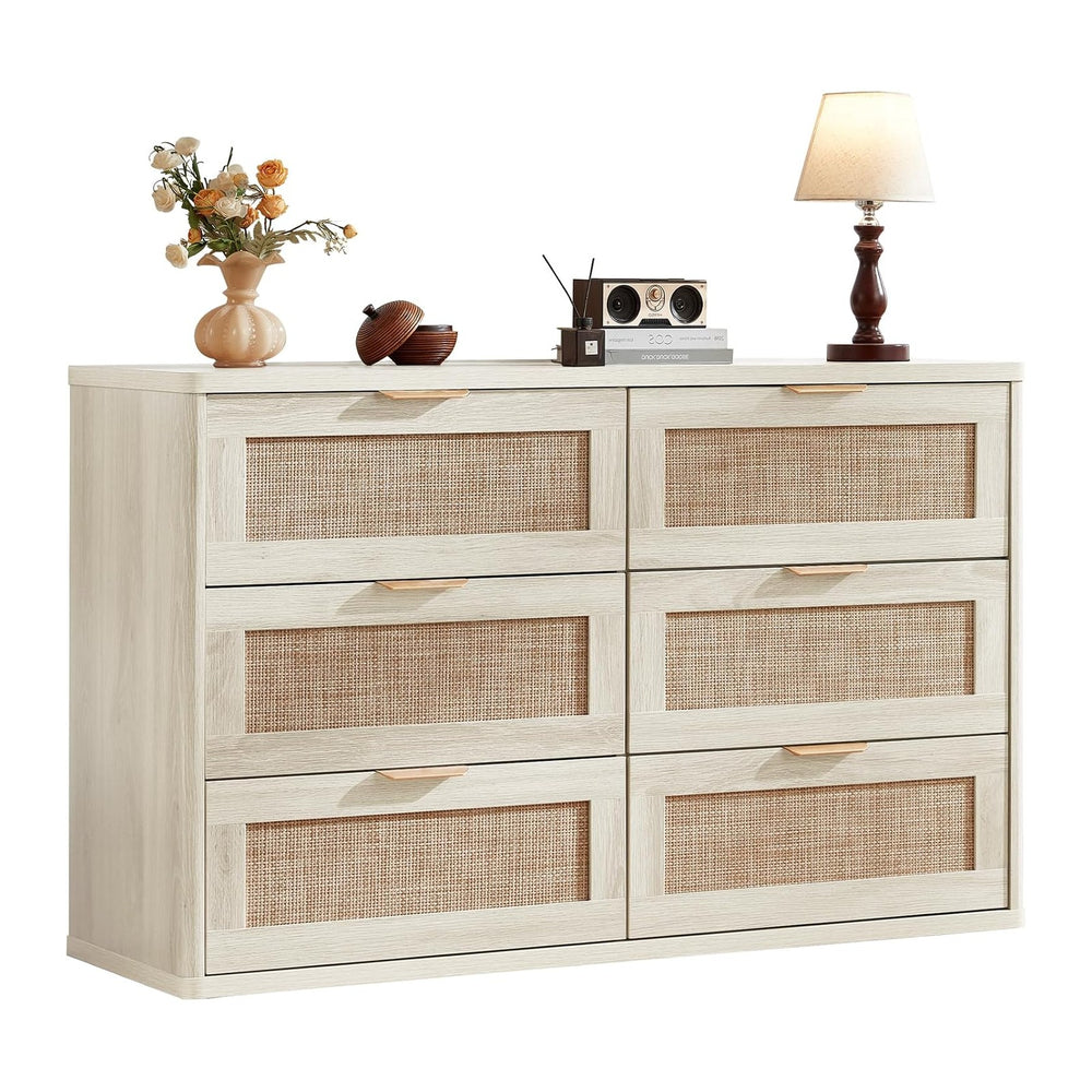 LEYAOYAO Rattan Dresser for Bedroom, 48'' Drawers Dressers