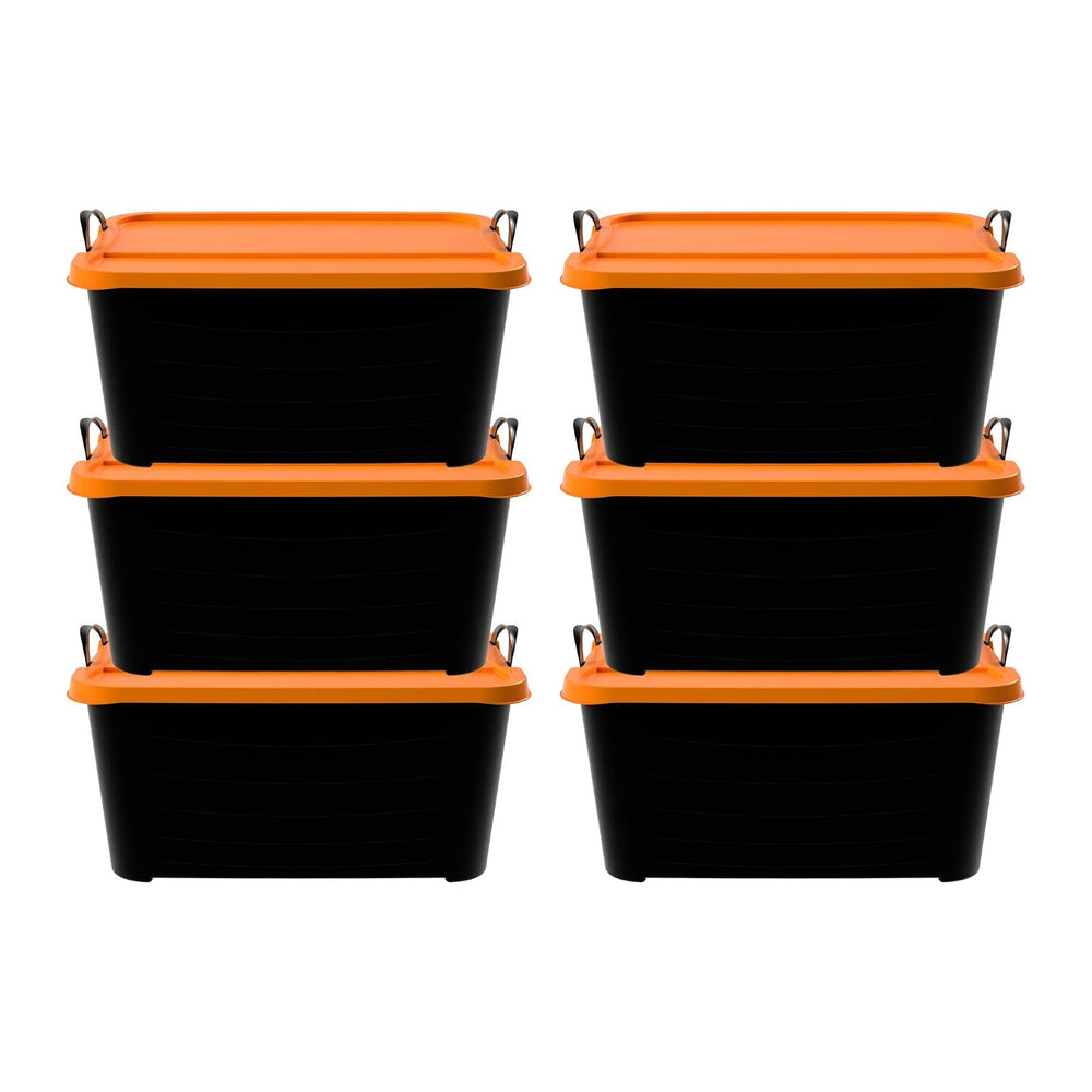 Life Story 6 Pack Heavy Duty Stackable Storage Bin, 55 Quart Home Organizer, ...