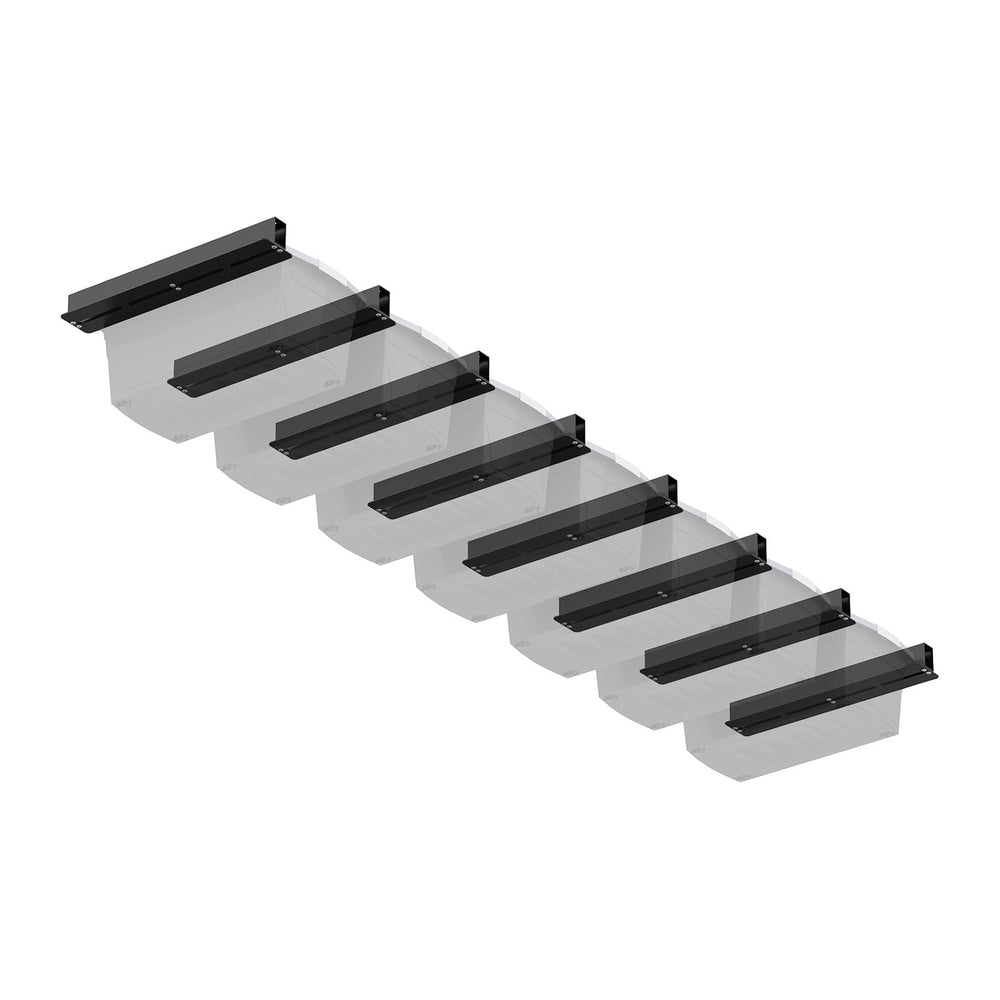Linone Ceiling Storage Rack, 16 Inch, 8 Sets for 7 Bins