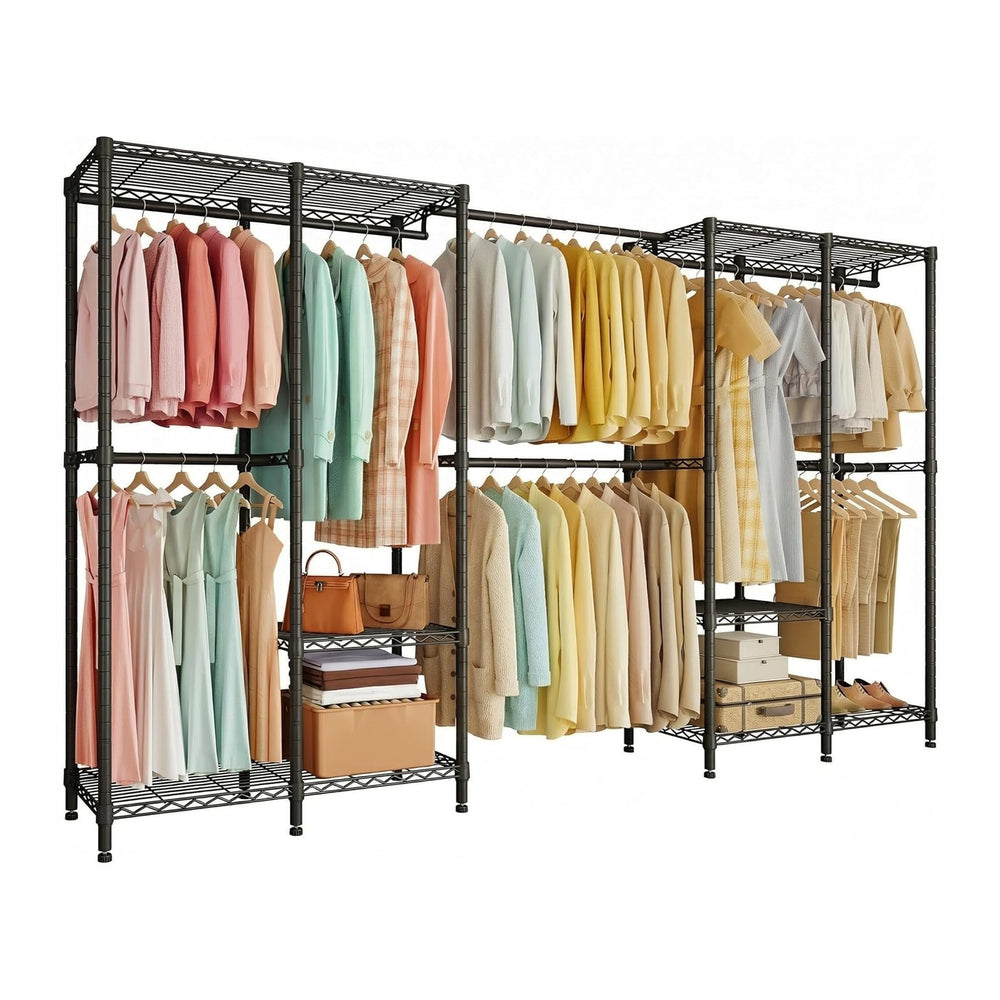 M1 Heavy Duty Clothes Rack, Expandable Clothing Rack, Black