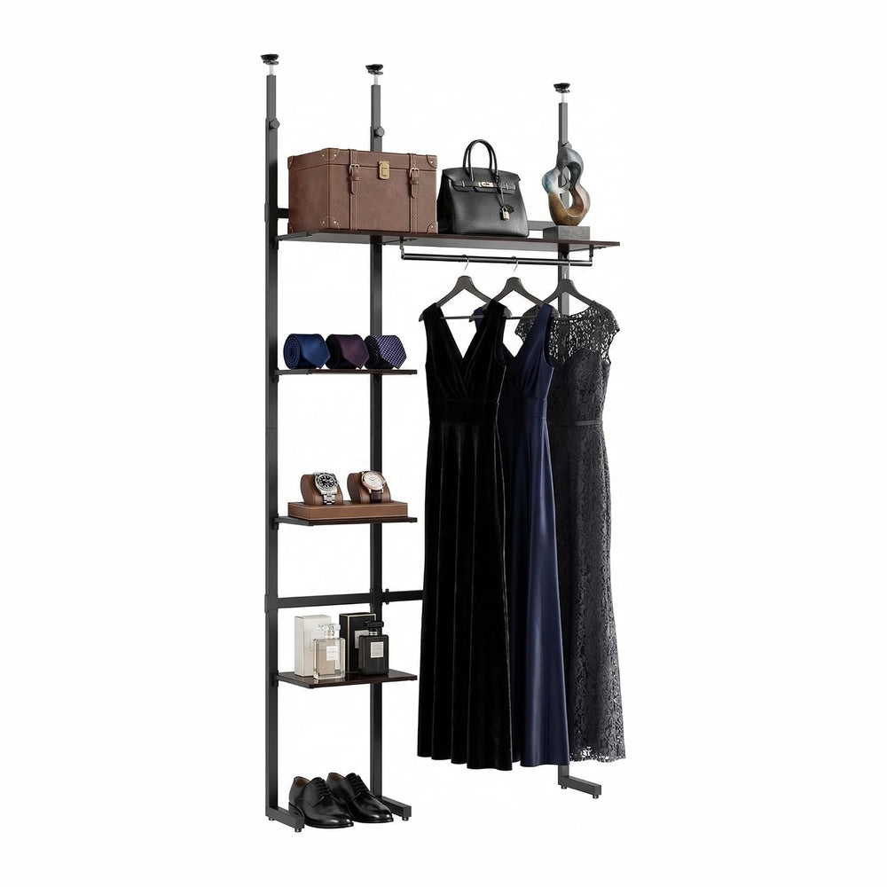 MZG Closet Organizer System, Freestanding Closet System with Wood Shelves &am...