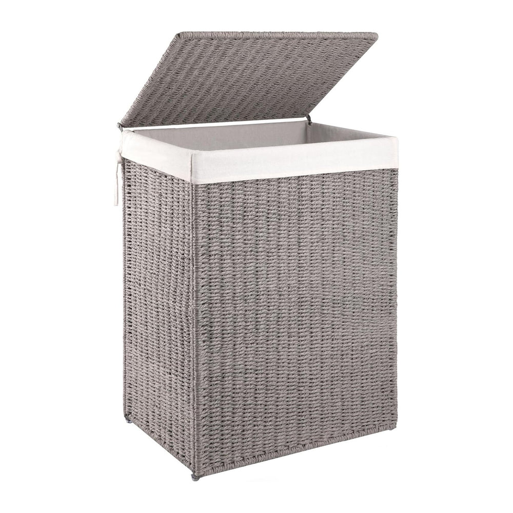 OIAHOMY Laundry Hamper with Lid, 90L(23.8 Gal) Large Wicker Laundry Basket fo...