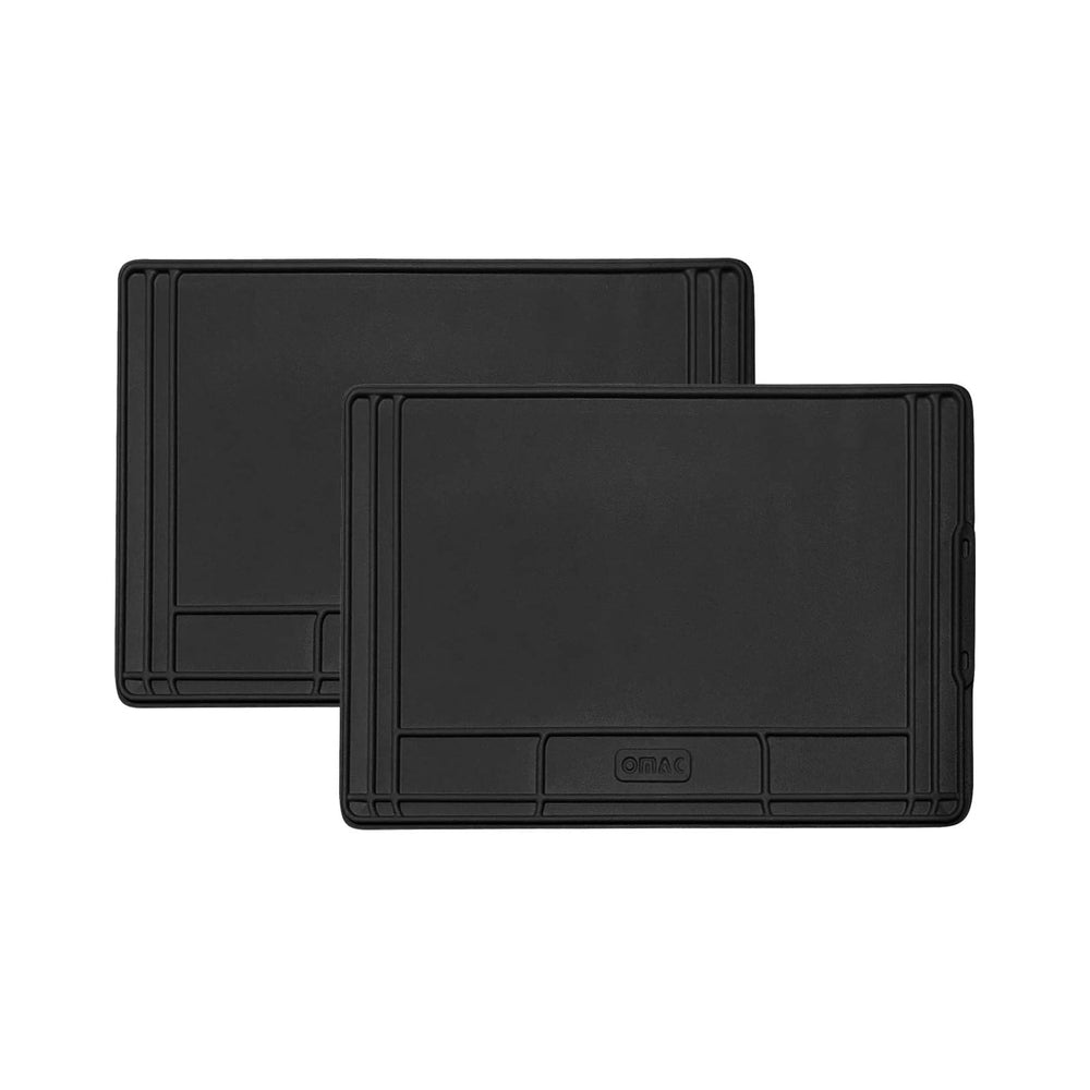 OMAC 2 Pcs Under Sink Mat for Kitchen & Bathroom 34" x 22" Adju...