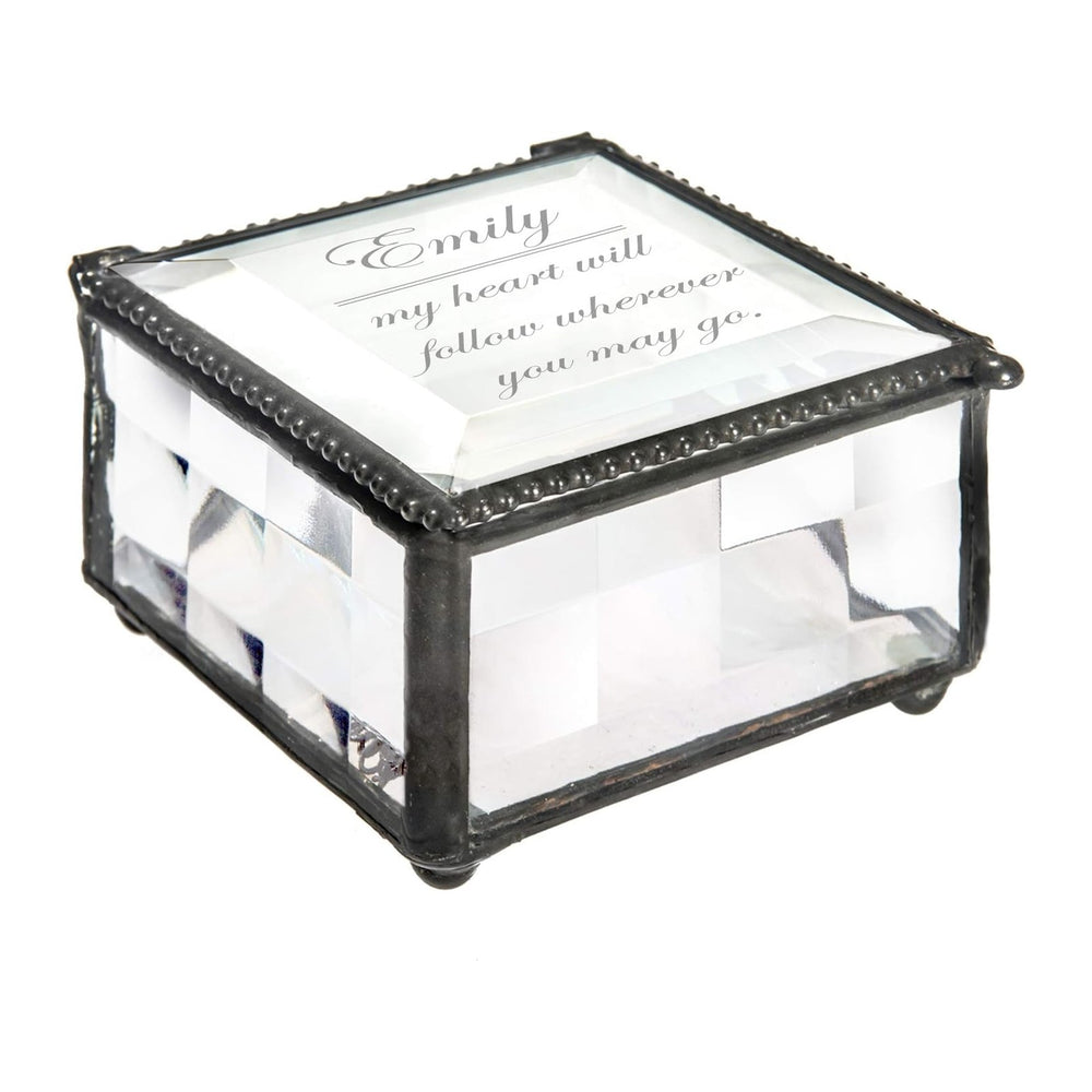 Personalized Jewelry Box Decorative Vanity Display Case Storage Organizer Kee...