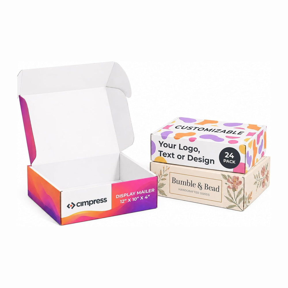 Personalized Mailer Box, Add Logo or Text, 12" x 10" x 4", 24 ...