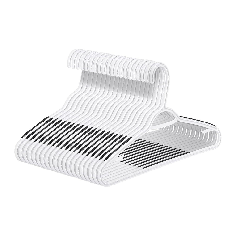 Plastic Hangers 50 Pack - Non Slip Clothes Hangers,Holds up to 18 lbs, Slim S...