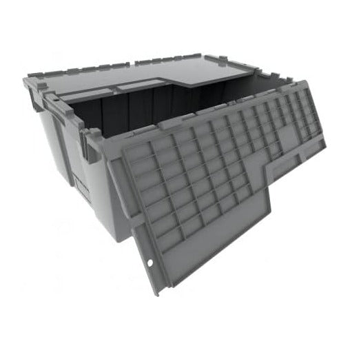 Plastic Modern Lidded Home Storage Bins - 6 Pack Heavy Duty 8.5 Gallon Size -...