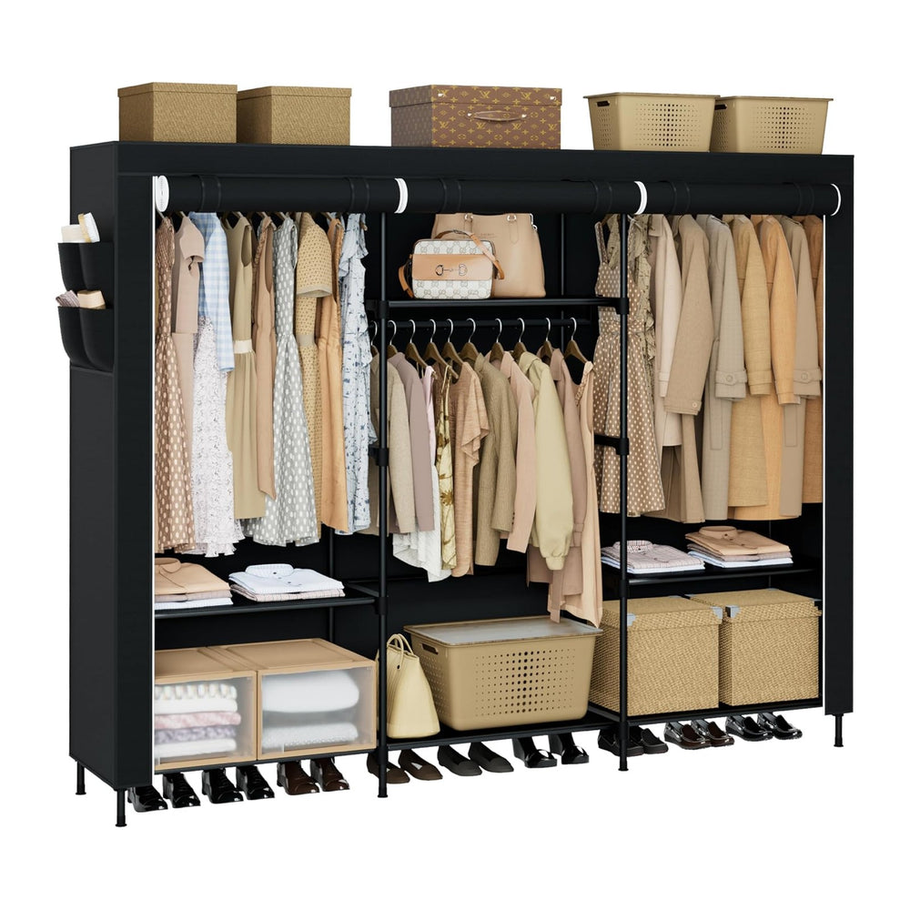 Portable Closet, 81.1 Inch Extra Large Capacity Wardrobe Closet