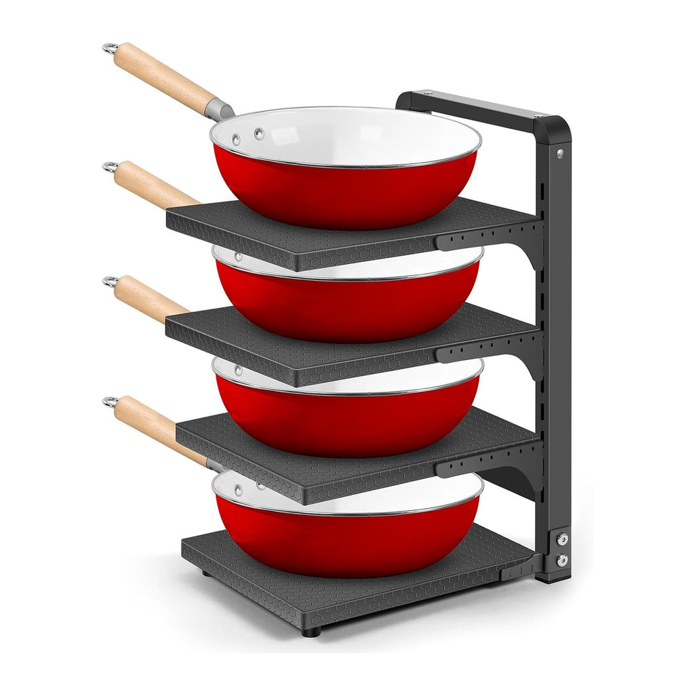 Pots and Pans Organizer under Cabinet, Heavy Duty Pan Organizers for Cabinet ...
