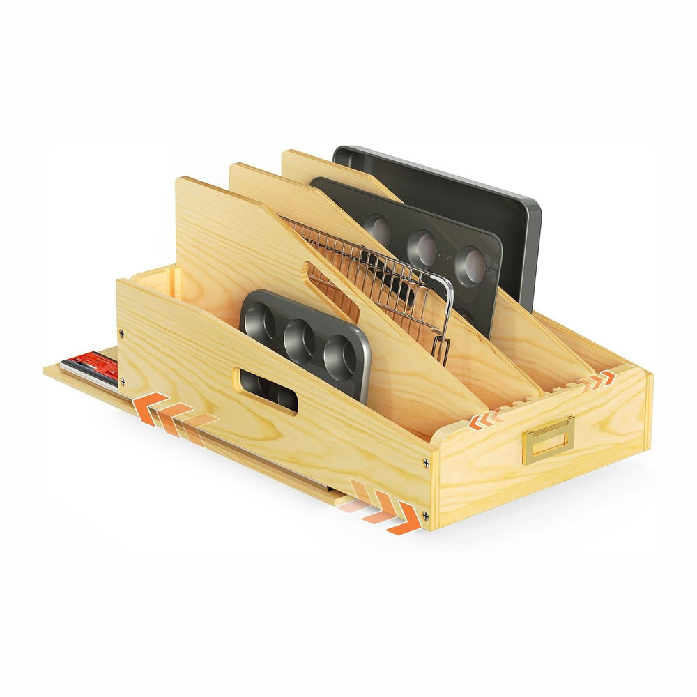 Pull Out Organizer for Cabinets, Baking Sheet Organizer