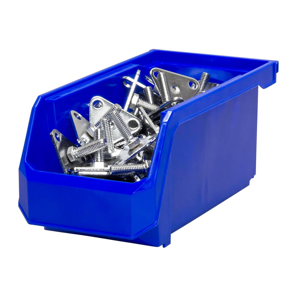 ReadySpace Medium Stackable Plastic Storage Bins, 8-Pack, Blue