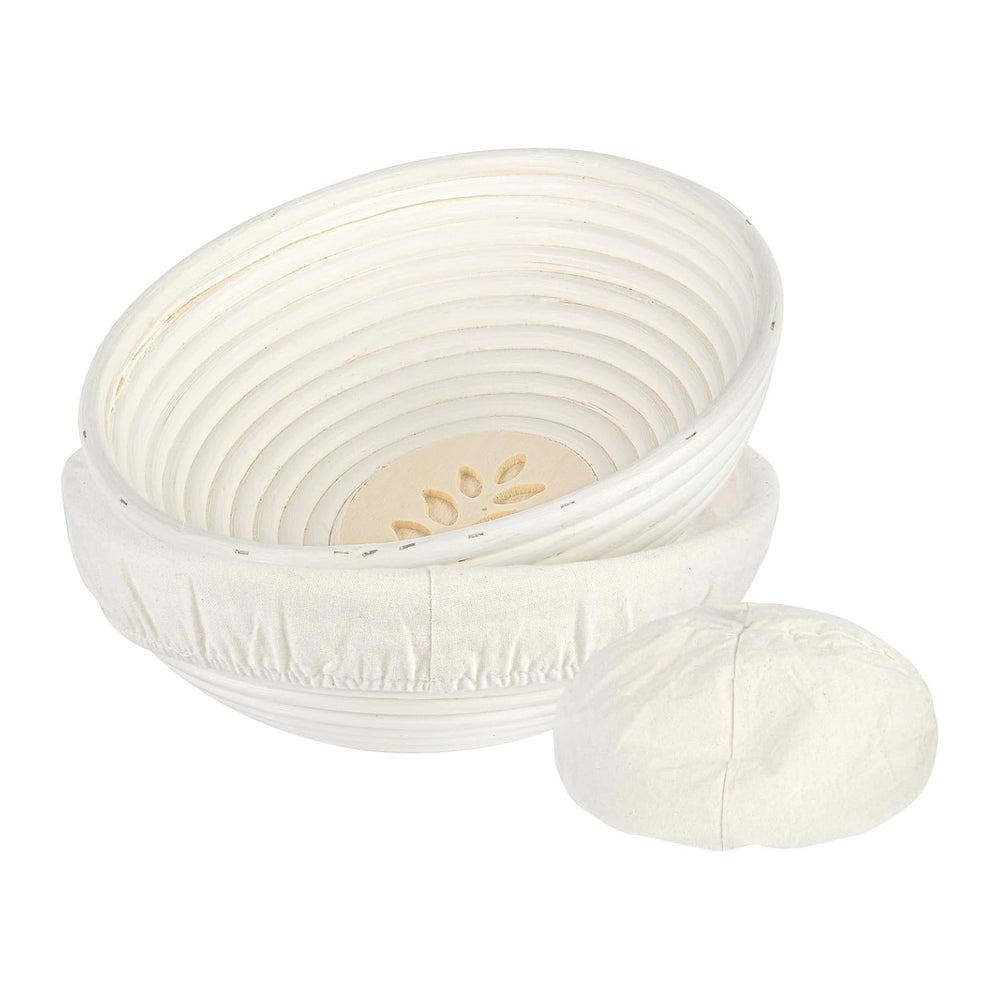 Restaurantware Round Natural Rattan Banneton Proofing Basket, 10 Pack