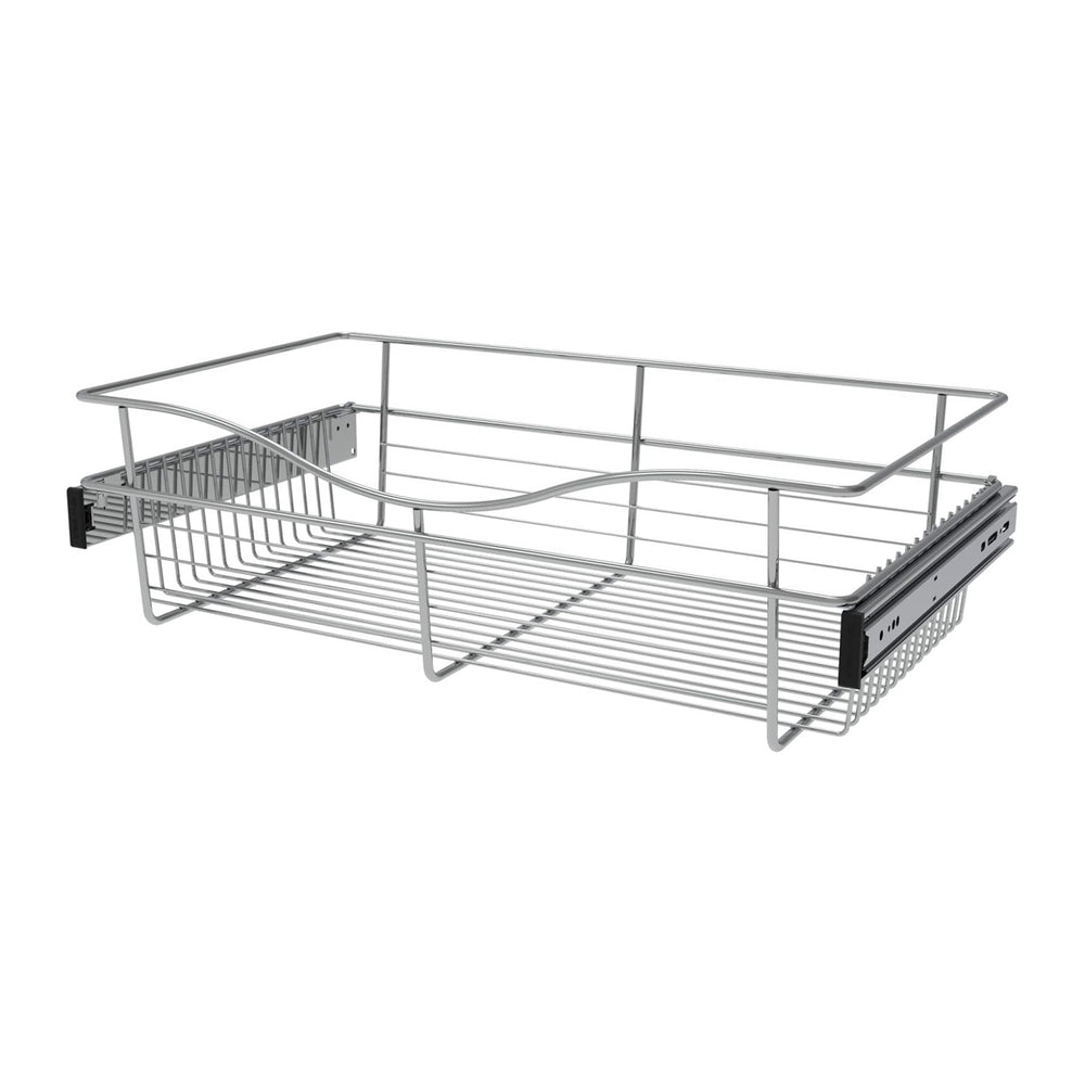 REV-A-SHELF Chrome 24" Wire Pullout Basket for 14" Deep Closet - 7&...