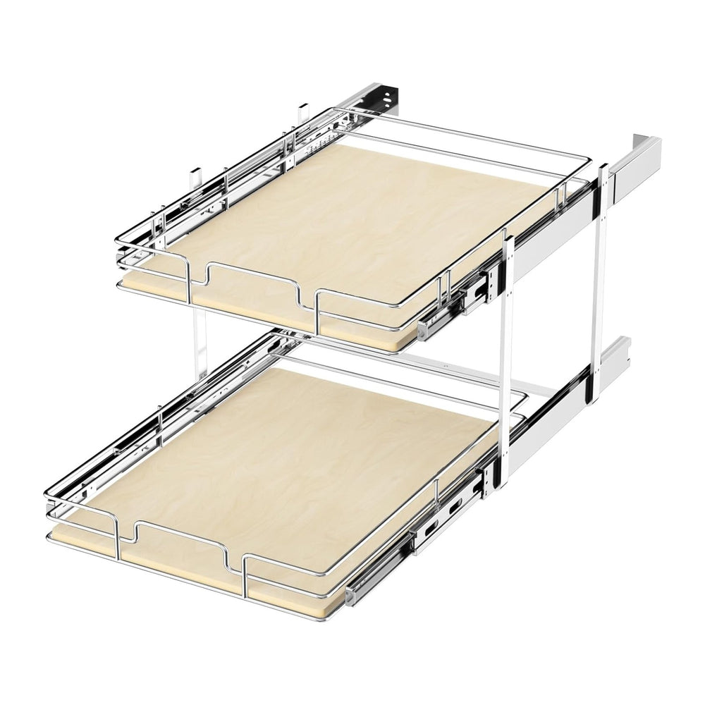 ROOMTEC 2 Tier Individual Pull Out Cabinet Organizer 22½"W x 21½"D,...