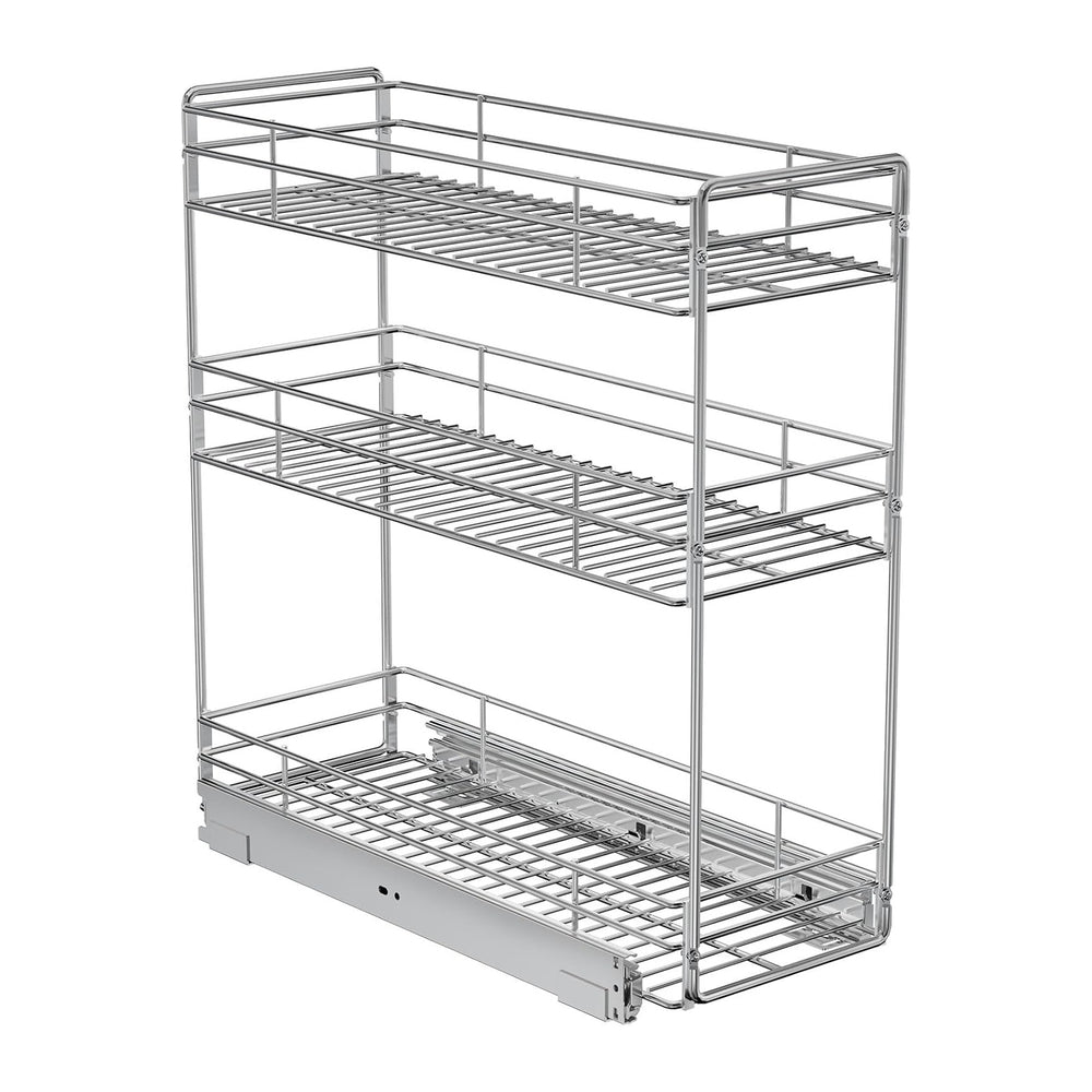 ROOMTEC 3-Tier Pull Out Cabinet Organizer for Narrow Cabinet (5.5" W X 2...