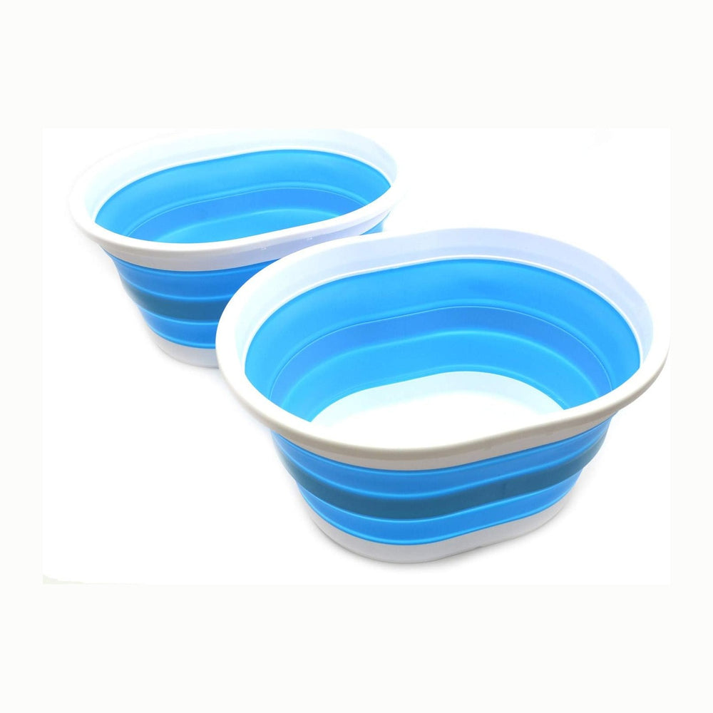 SAMMART 22L (5.8 gallon) Collapsible Plastic Laundry Basket - Oval Tub/Basket...