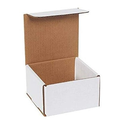 Secure Seal Shipping Boxes - 5x5x3" Mailers - White Foldable Corrugated ...