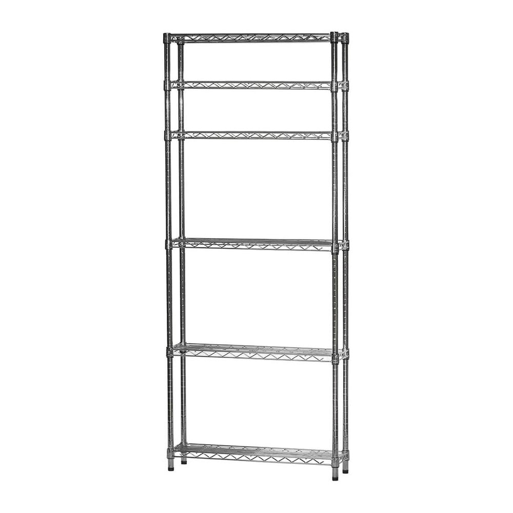 Shelving Inc. 8" d x 30" w x 96" h Chrome Wire Shelving with 6...