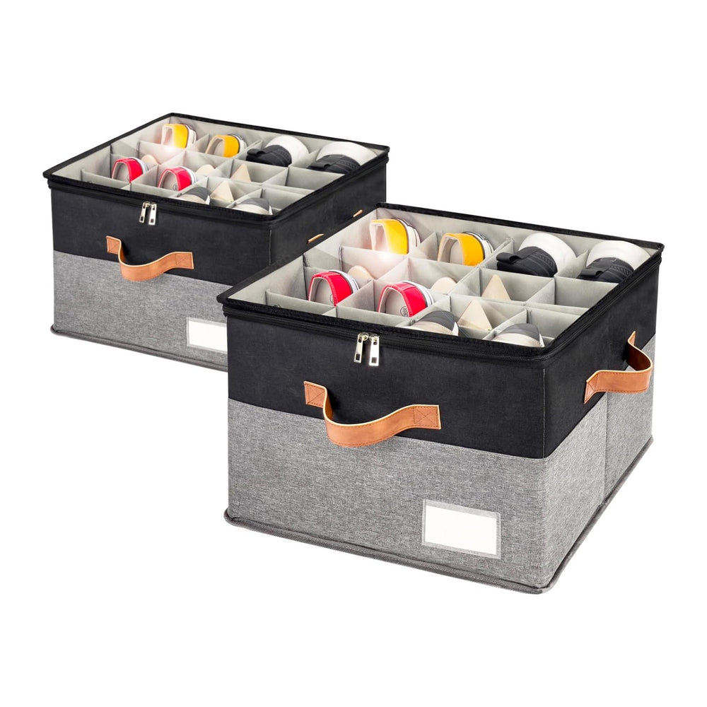 Shoe Organizer for Closet, Foldable Shoe Storage Bins