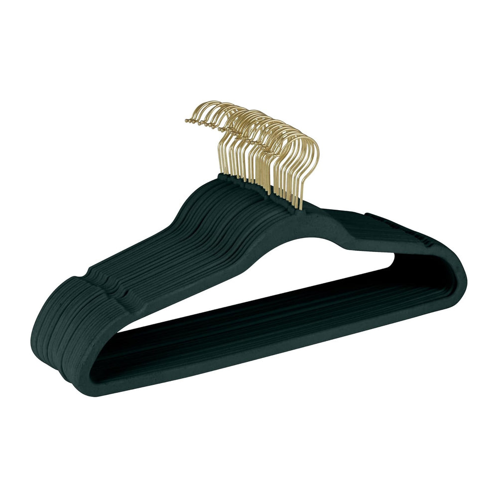 Simplify Slim Velvet Gold Hook Clothes Hangers | 100 Pack | Non-Slip| Closet ...