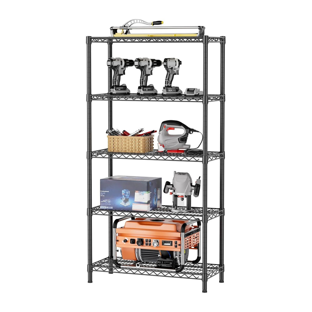 SINGAYE Shelf Closet Wire Shelving:Adjustable Metal Unit for Laundry Room Org...